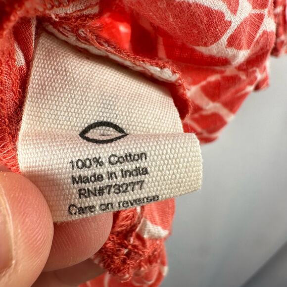 Hang Ten Womens Red White Cotton Spaghetti Babydoll Pullover Tank Top - Size L - Picture 11 of 13